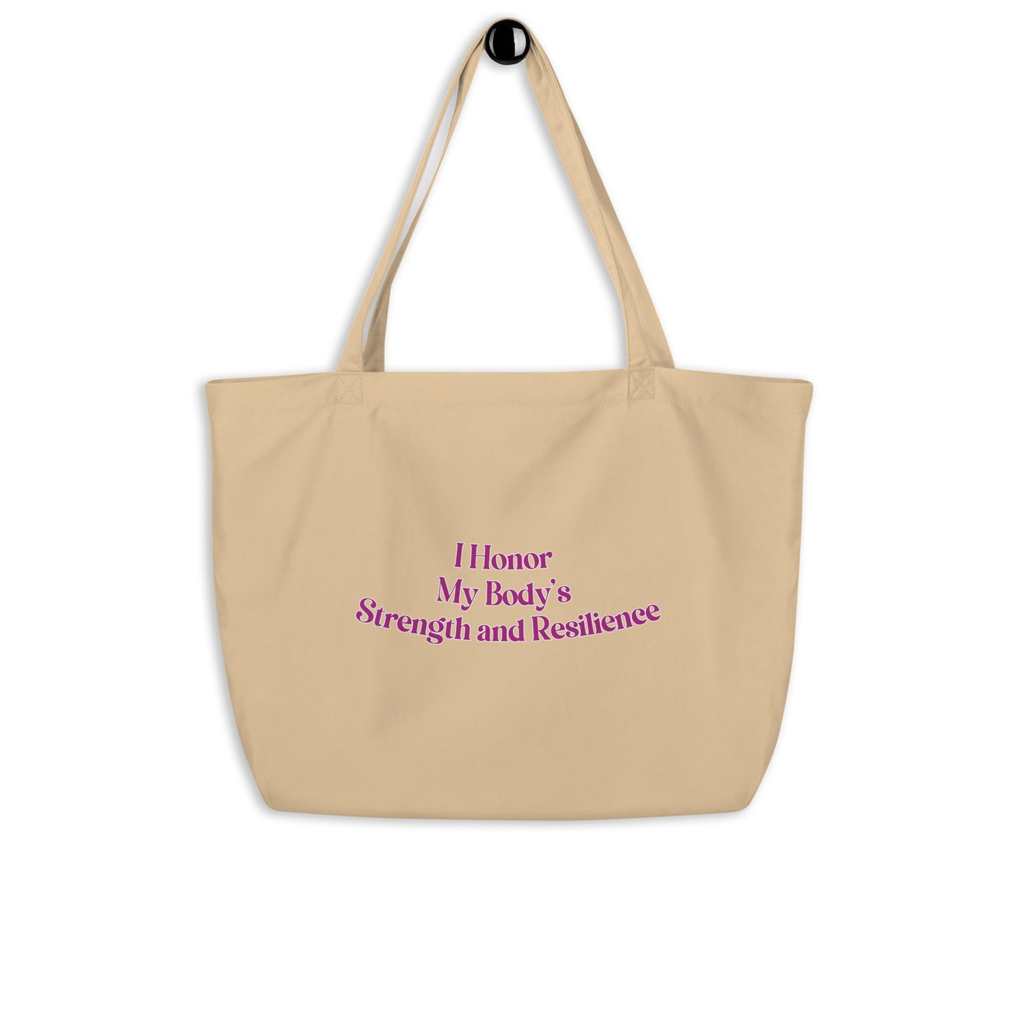 Acknowledge Large organic tote bag