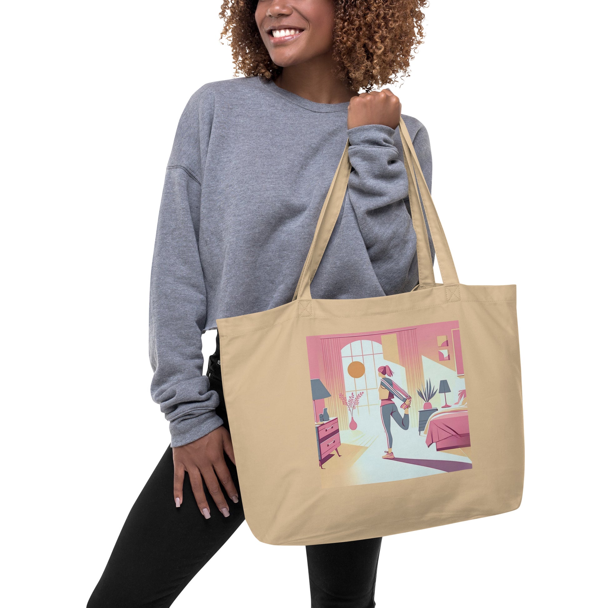 Awake Large organic tote bag