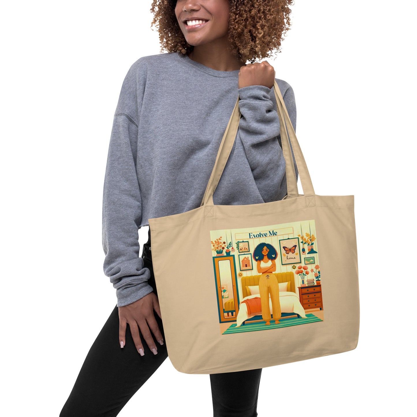 Change Large organic tote bag