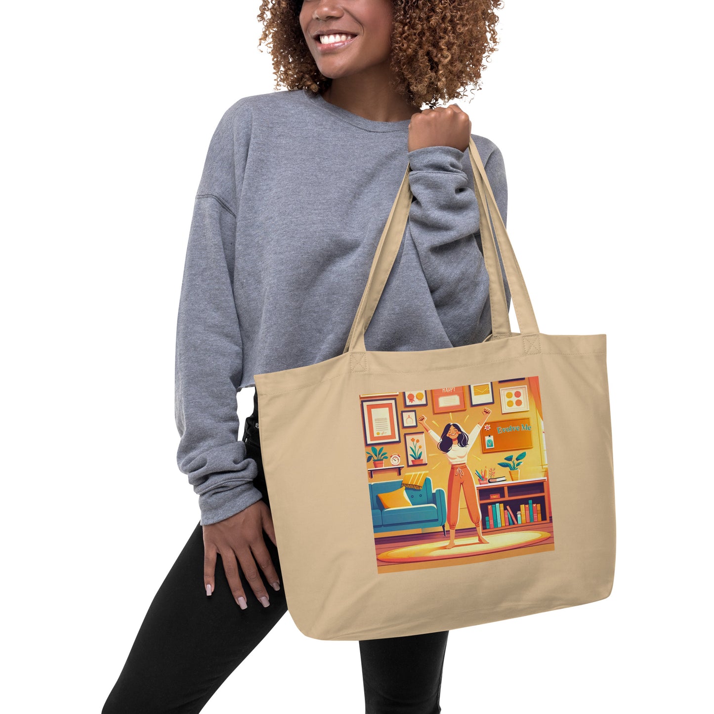 Recognize Large organic tote bag