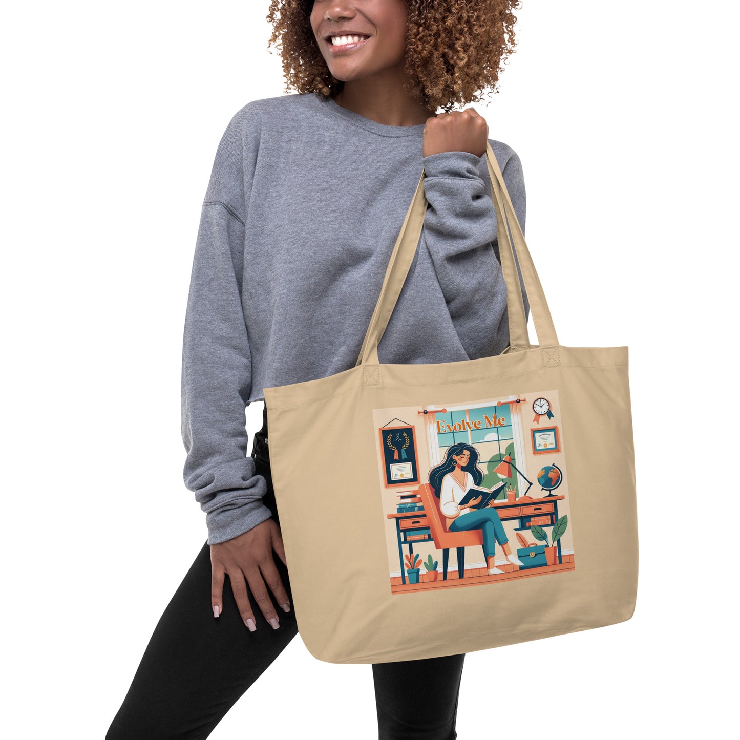 Seek Large organic tote bag