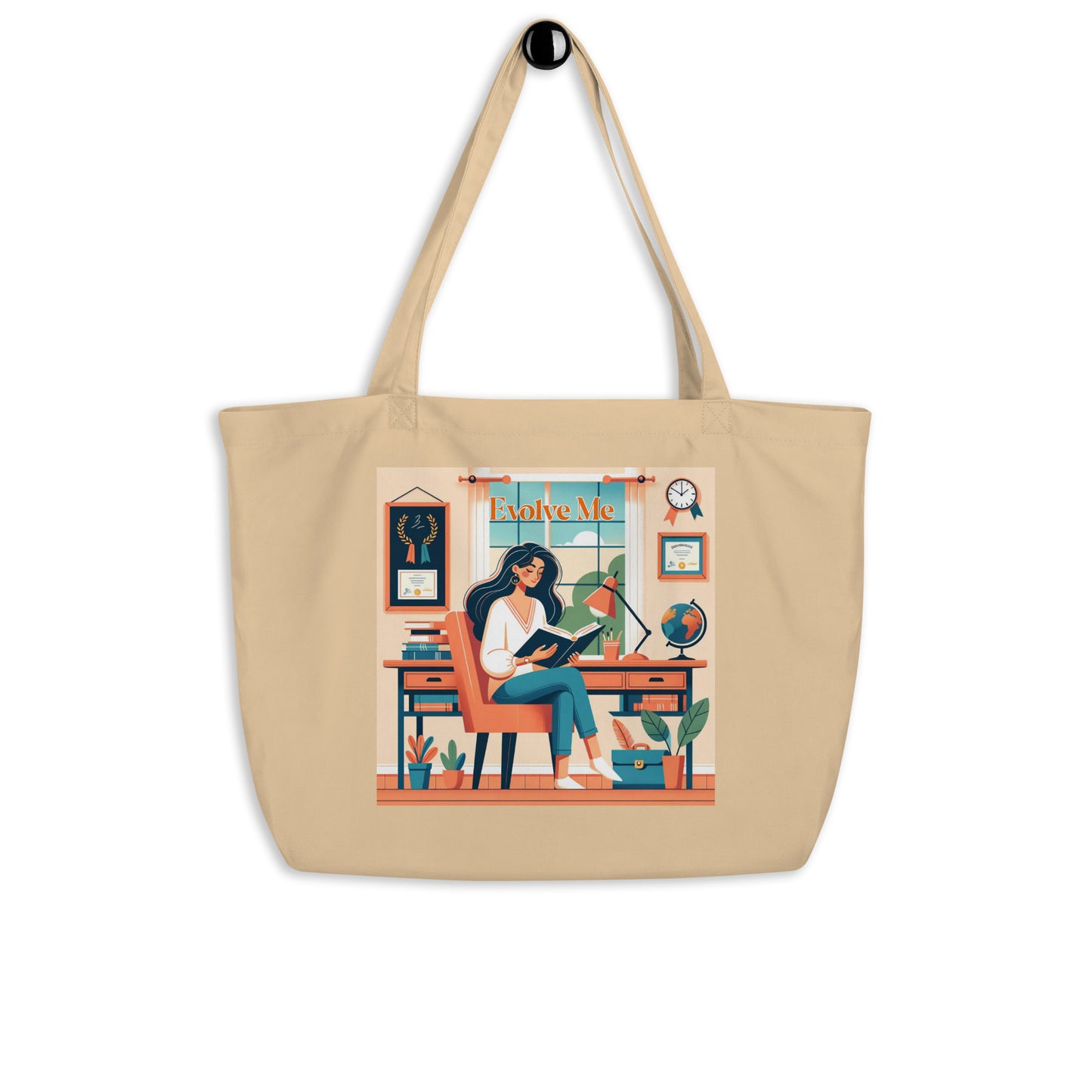 Seek Large organic tote bag