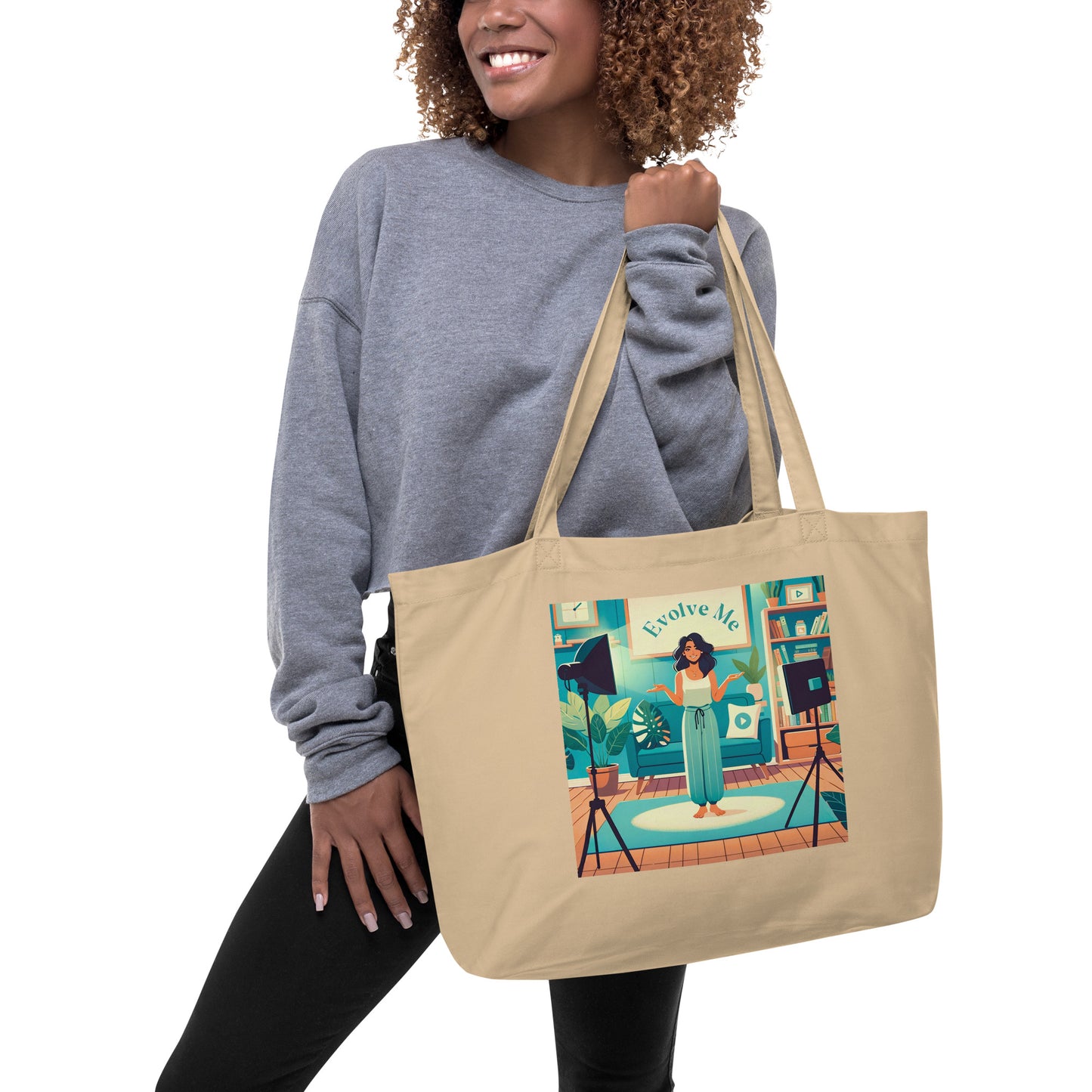 Share Large organic tote bag