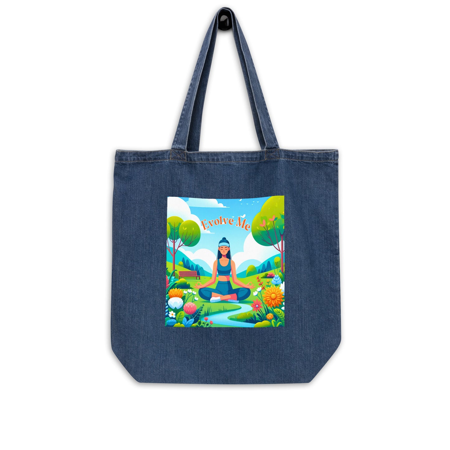 Connect Organic denim tote bag