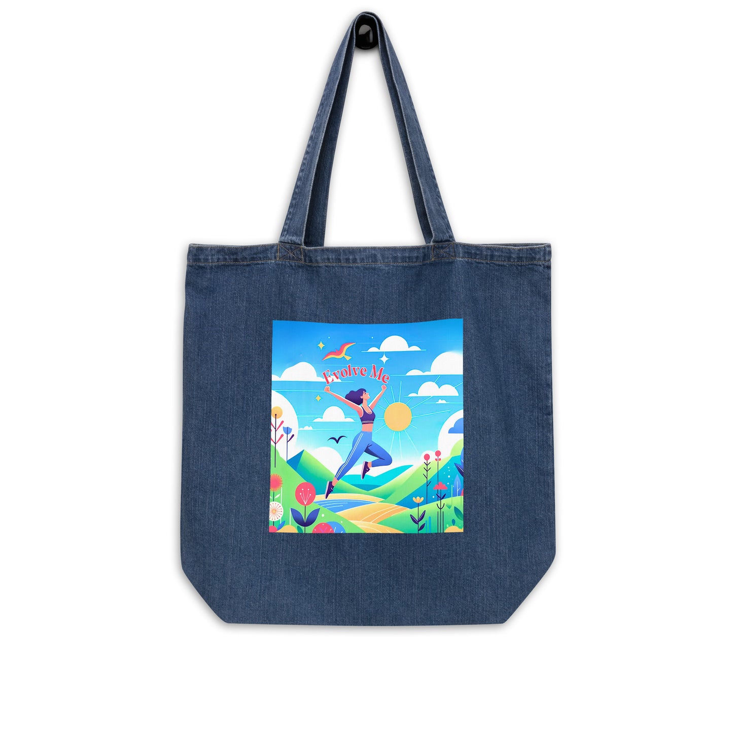 Increase Organic denim tote bag