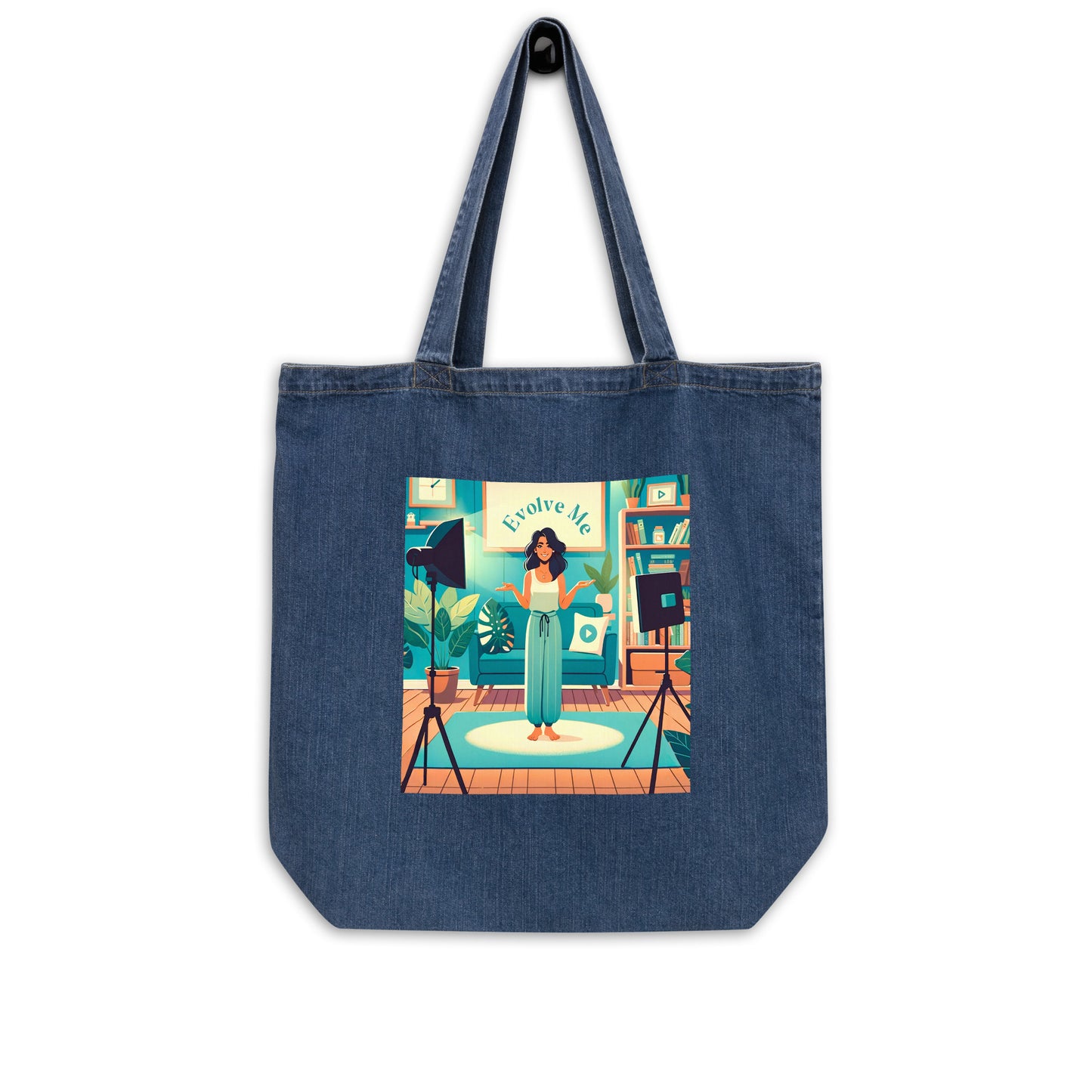 Share Organic denim tote bag