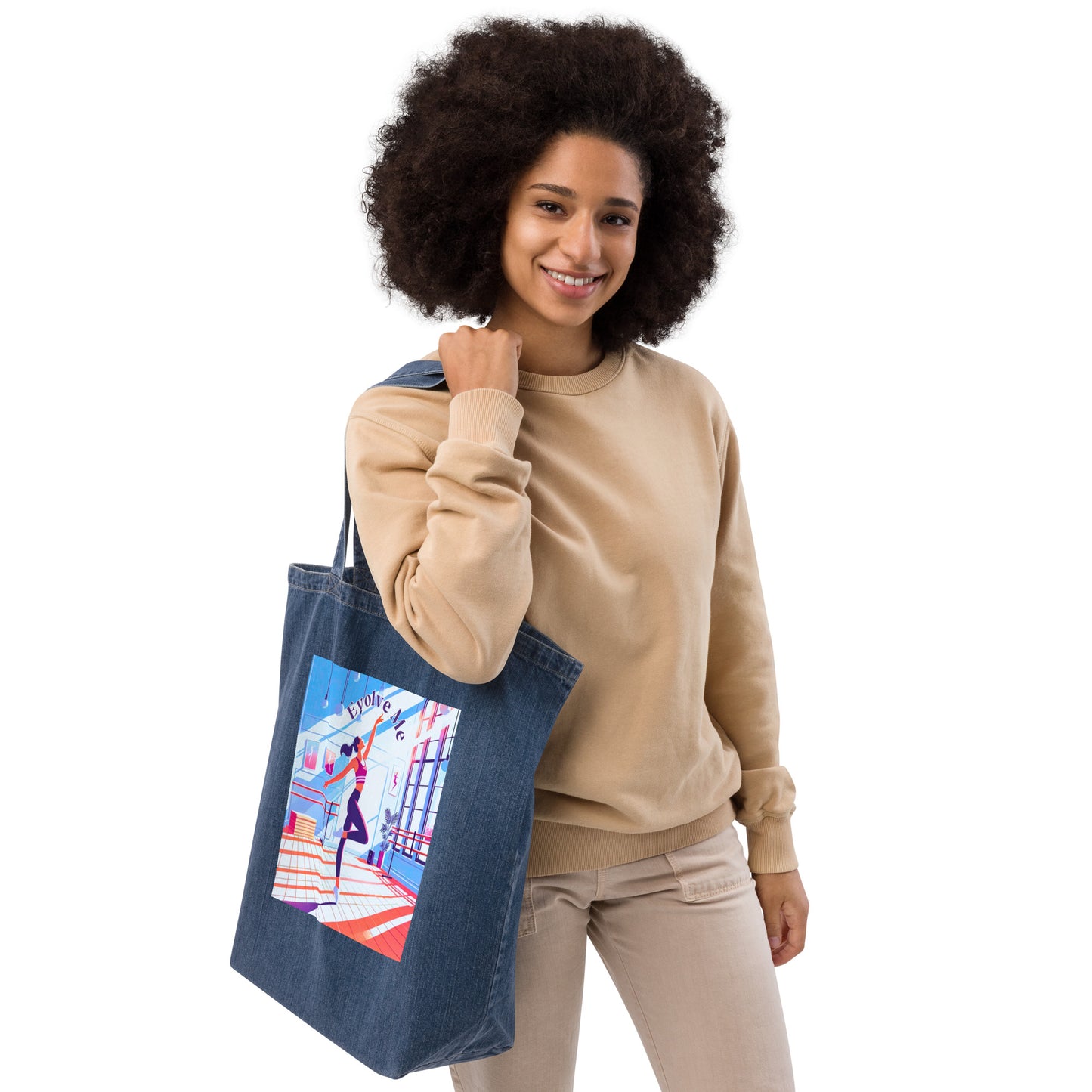 Engage Organic denim tote bag