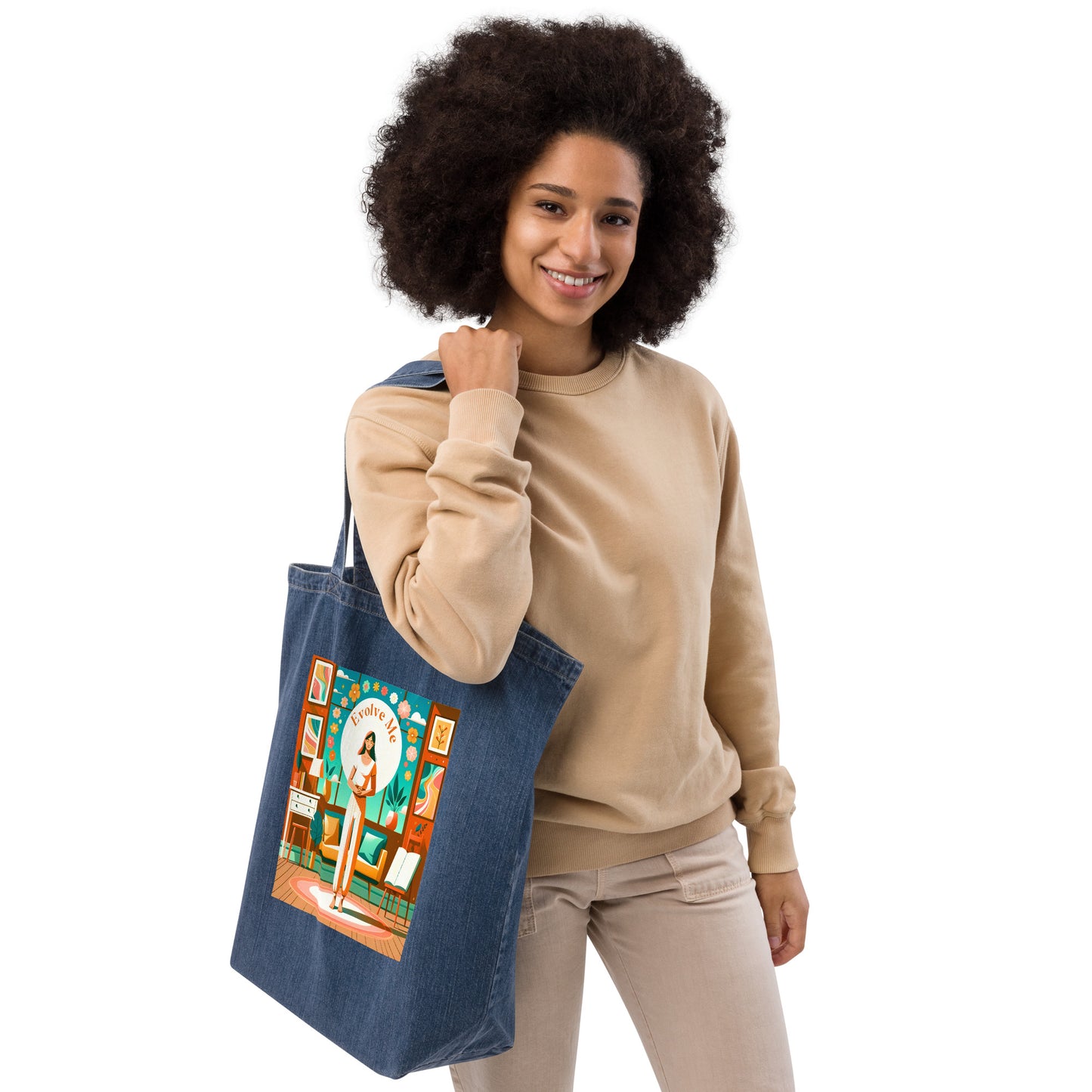 Find Organic denim tote bag