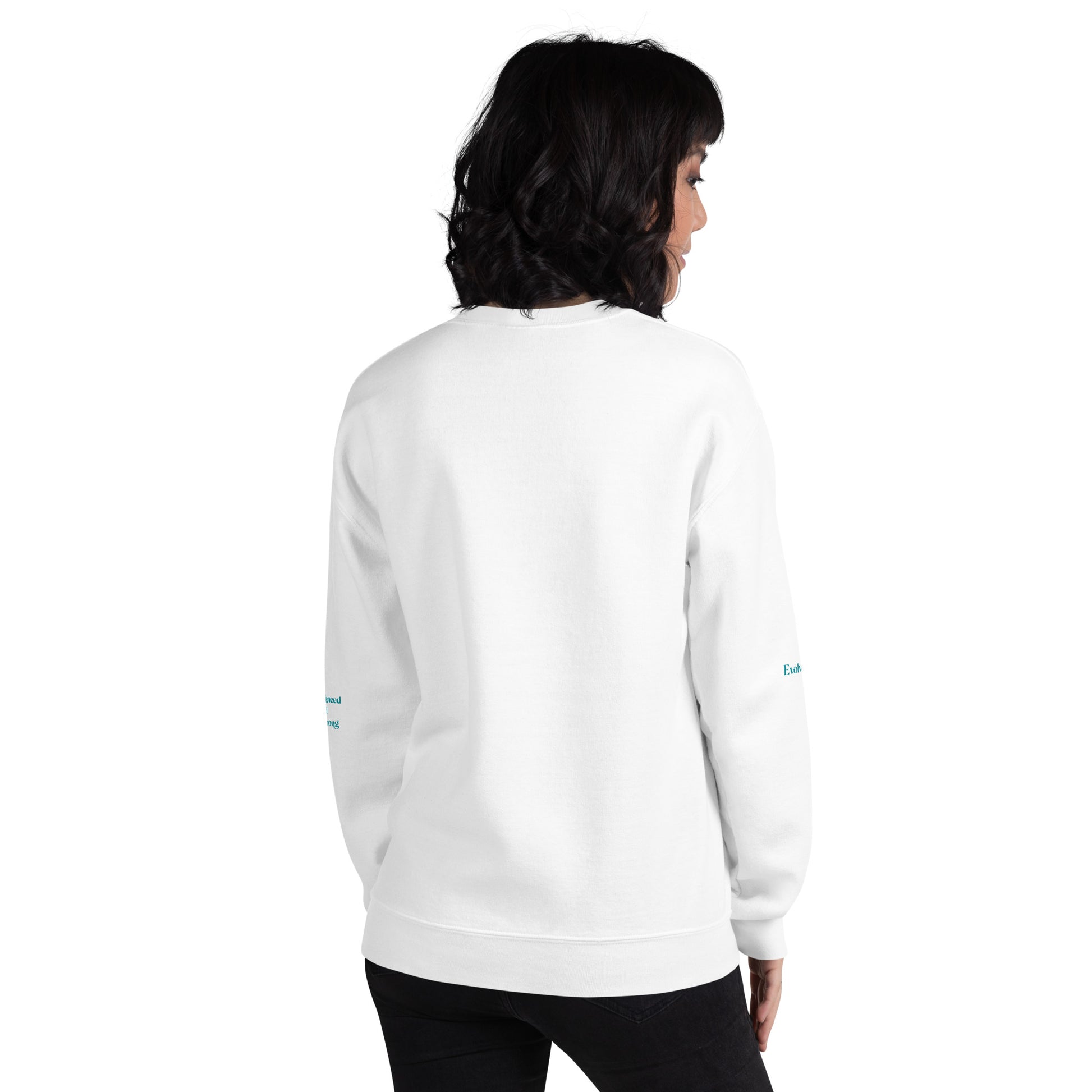 Balance Unisex Sweatshirt, white, back