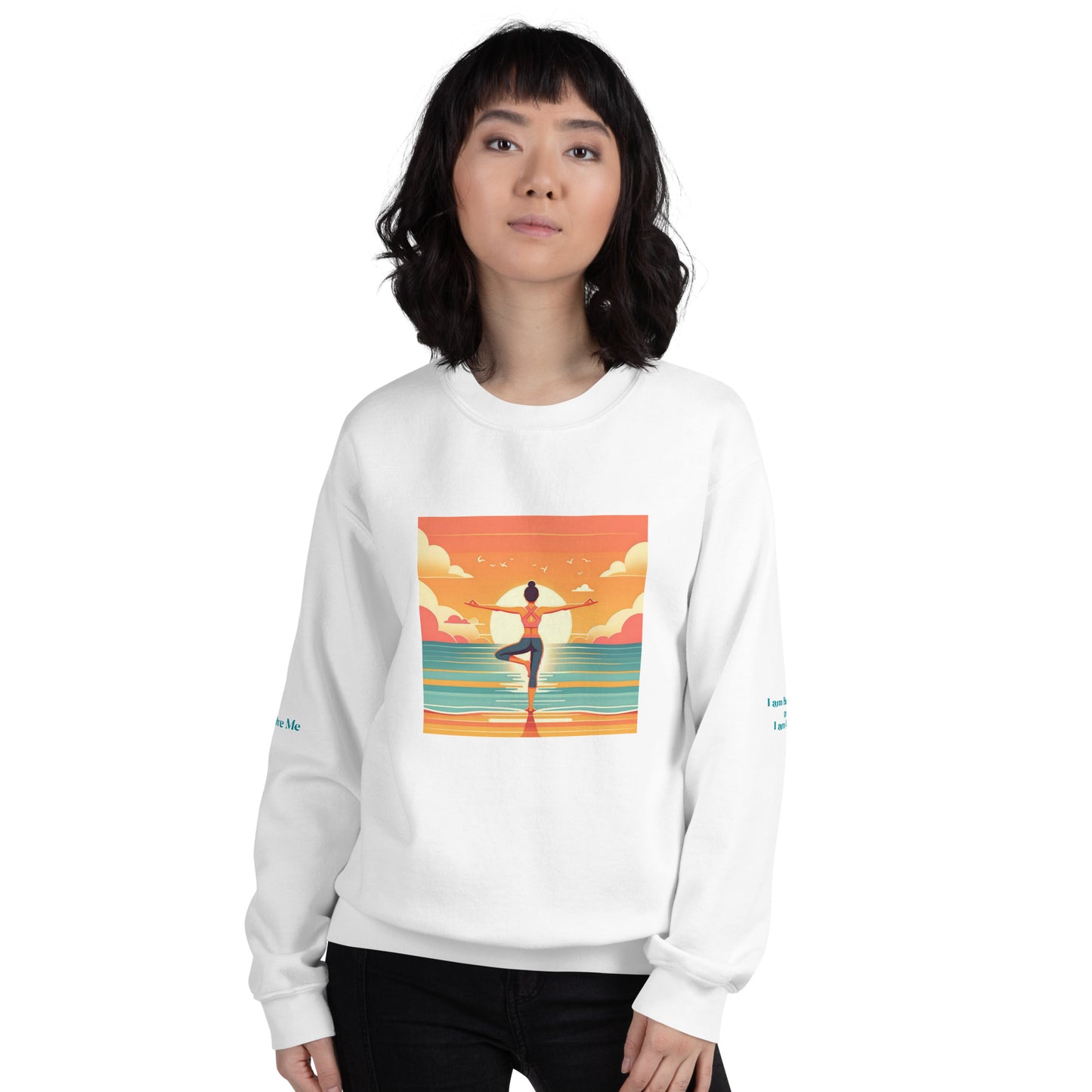 Balance Unisex Sweatshirt, white, front