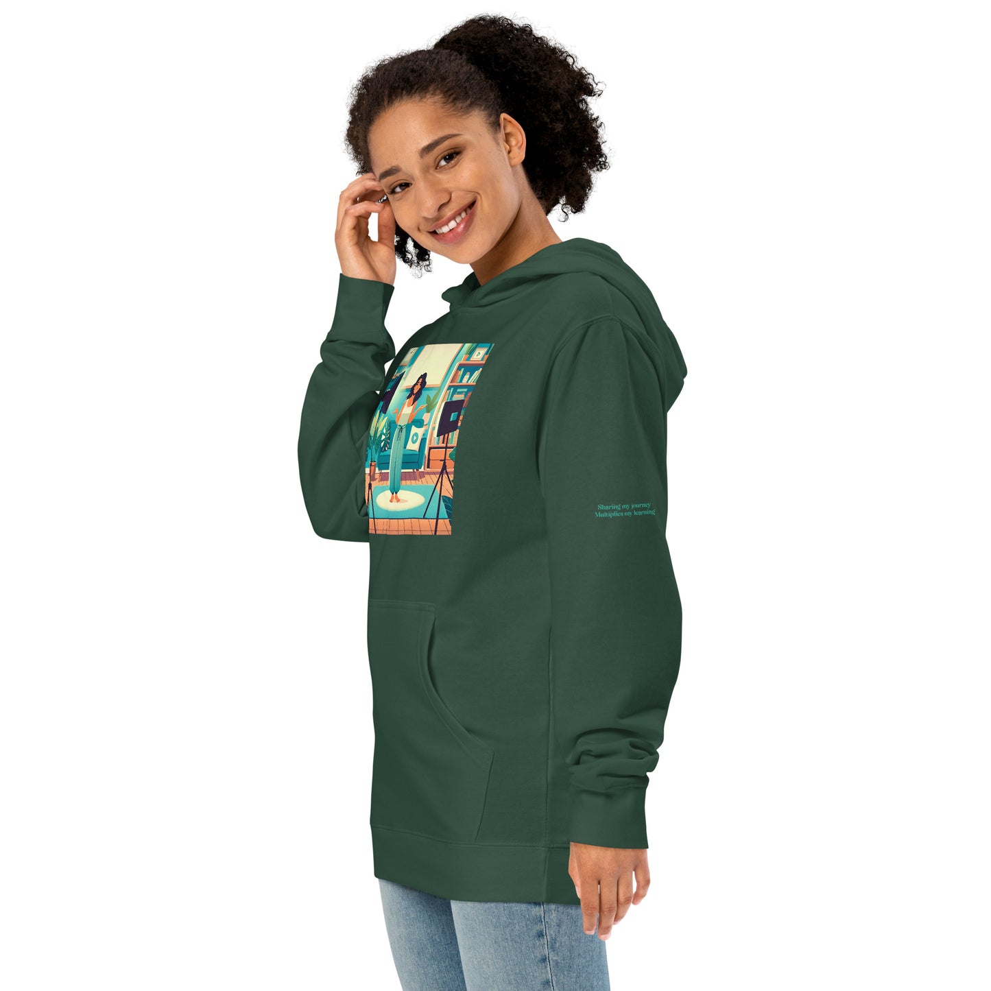 Share Unisex midweight hoodie