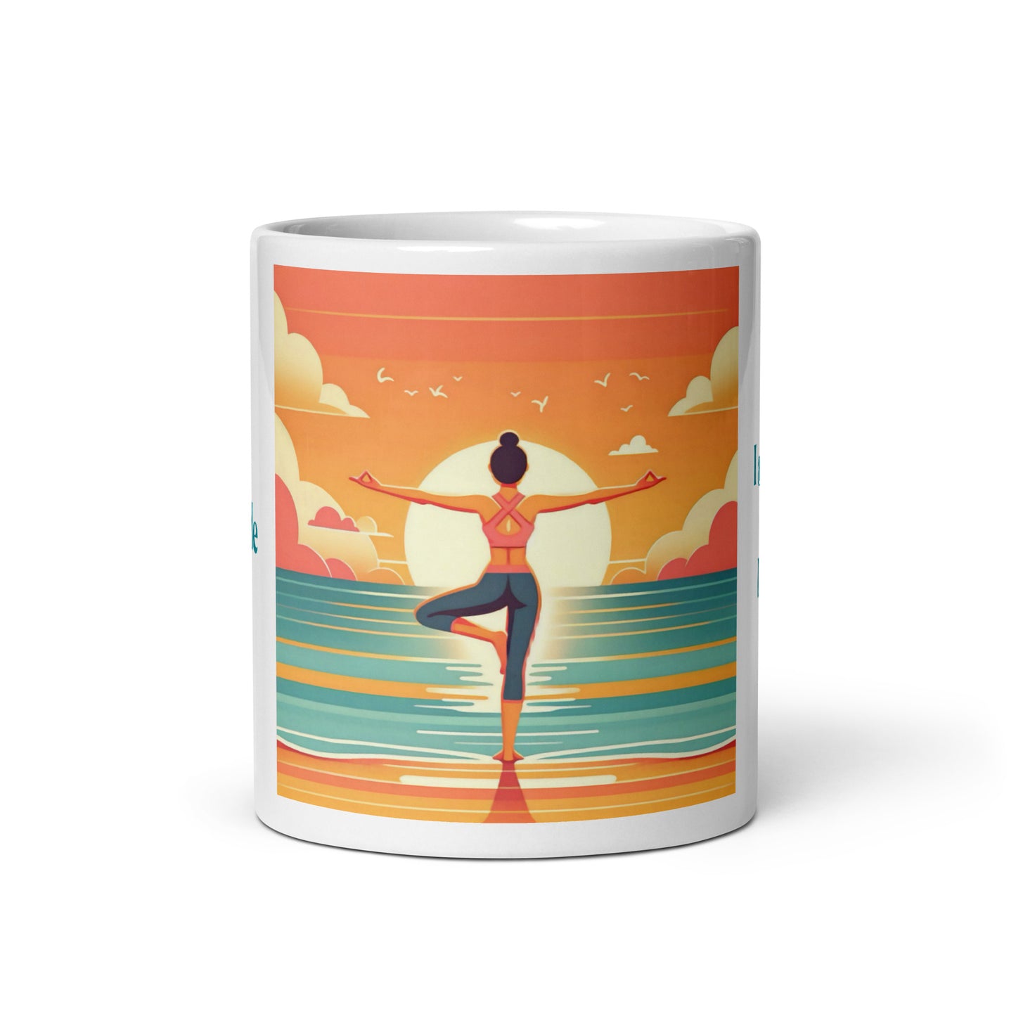 Balance White glossy mug