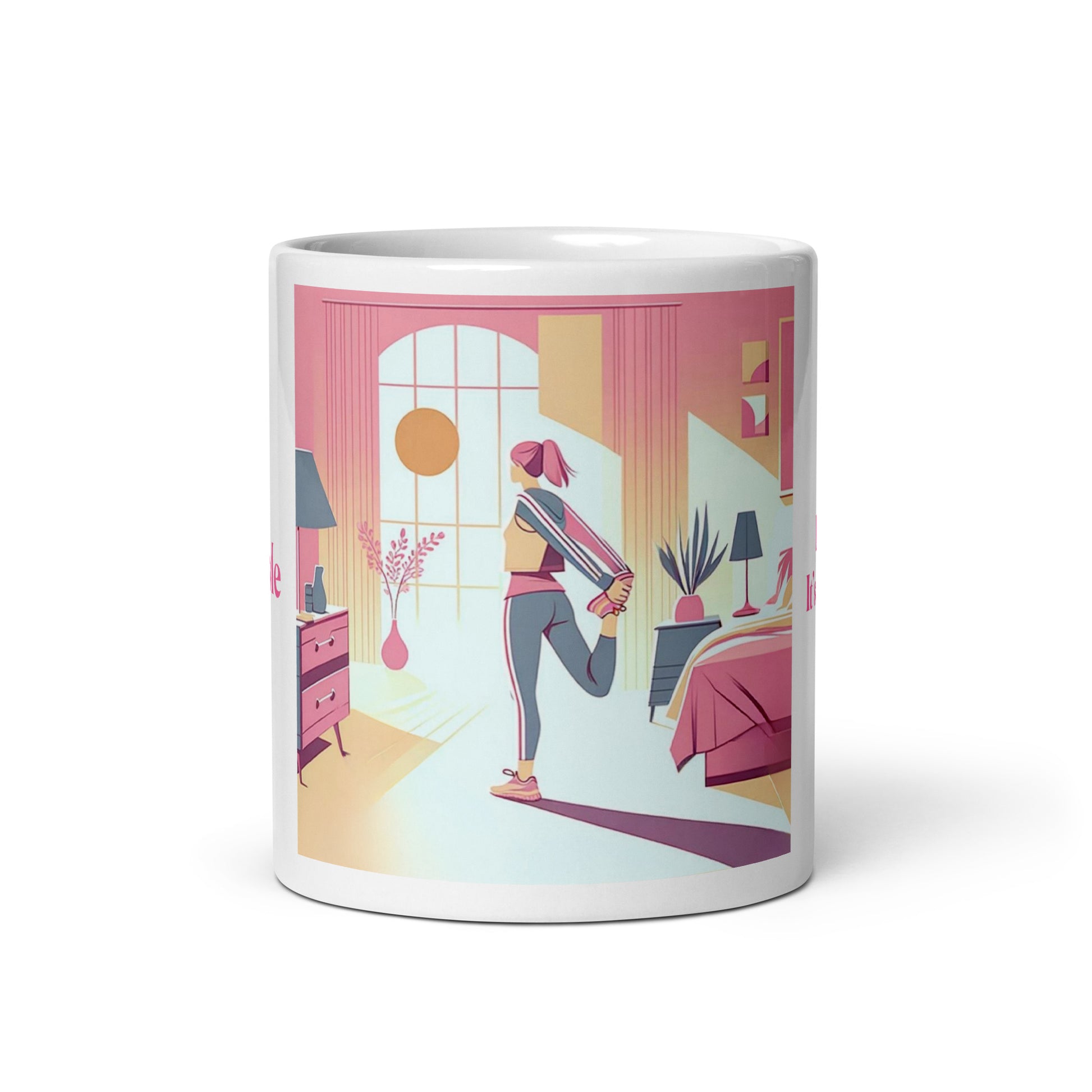 Awake White glossy mug