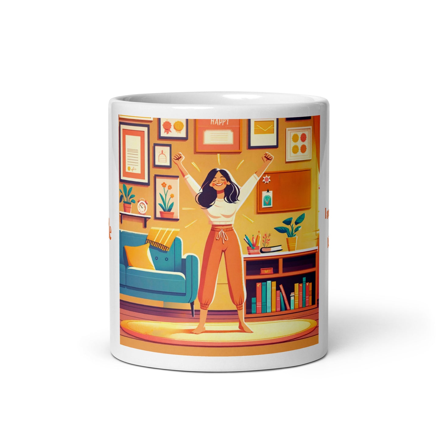 Recognize White glossy mug