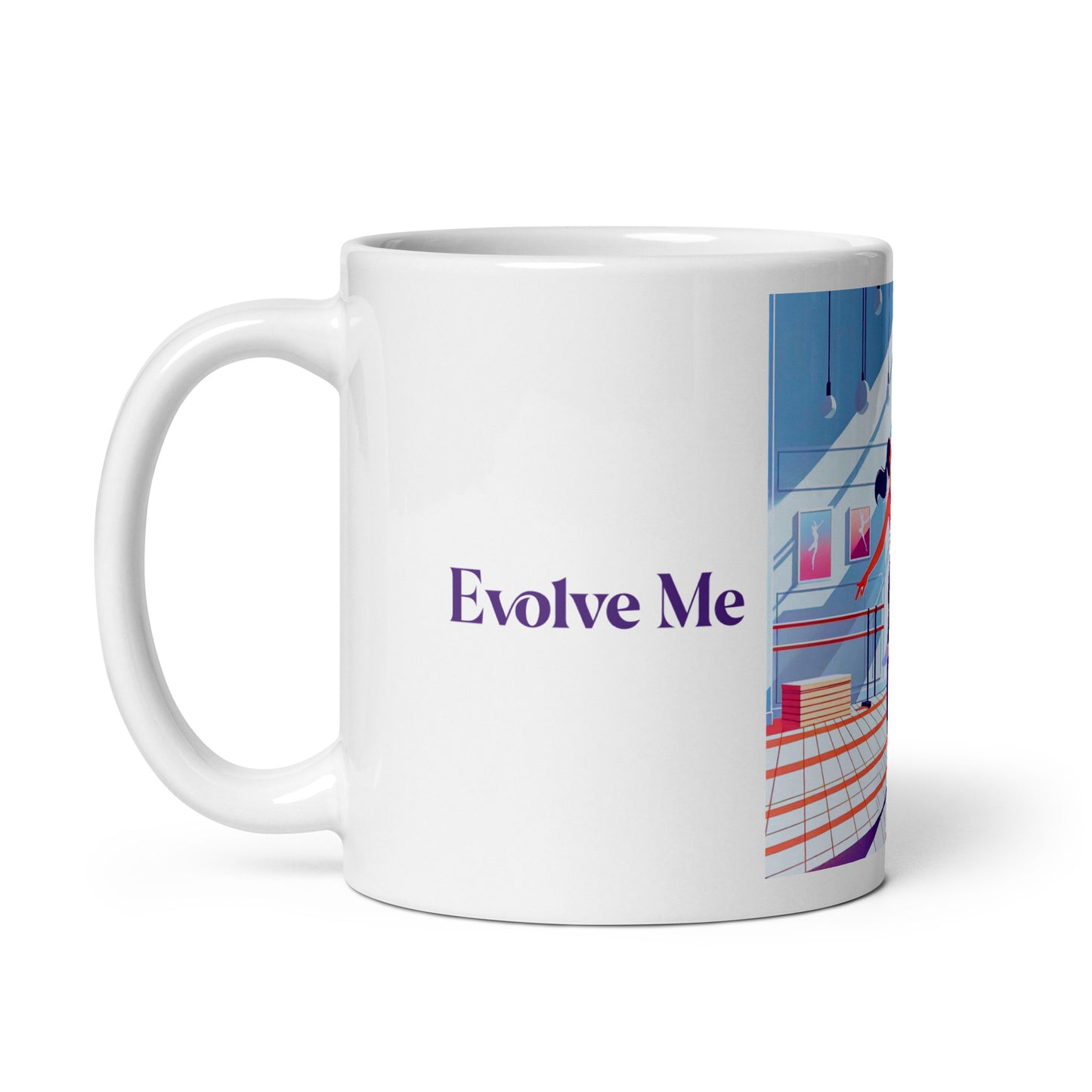 Engage White glossy mug