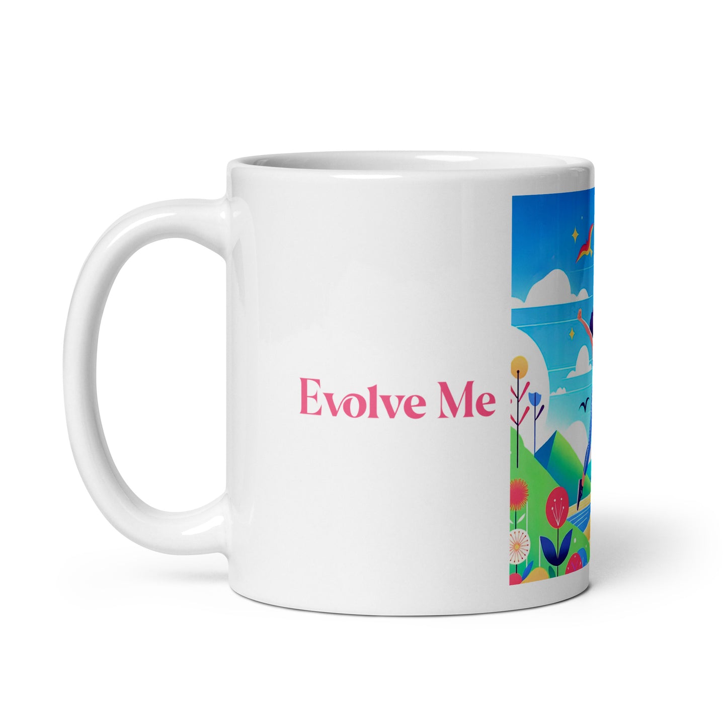 Increase White glossy mug