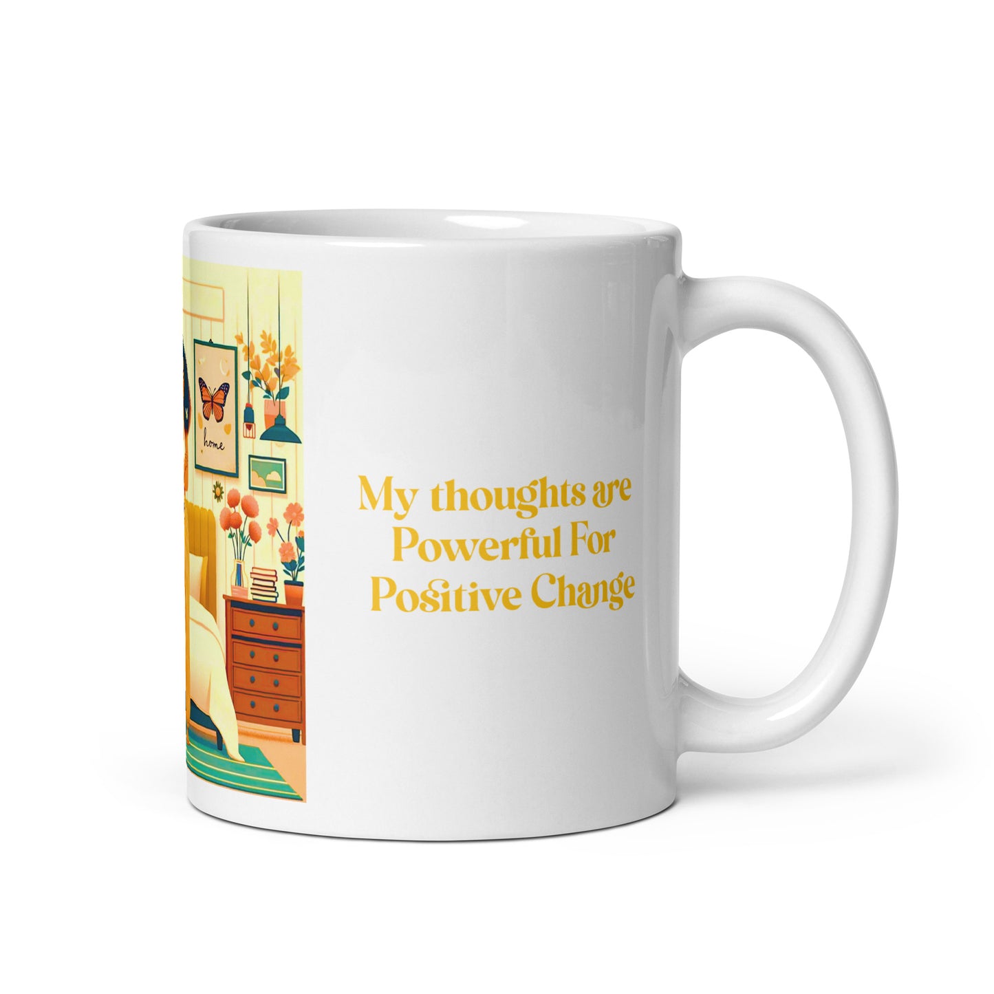 Change White glossy mug