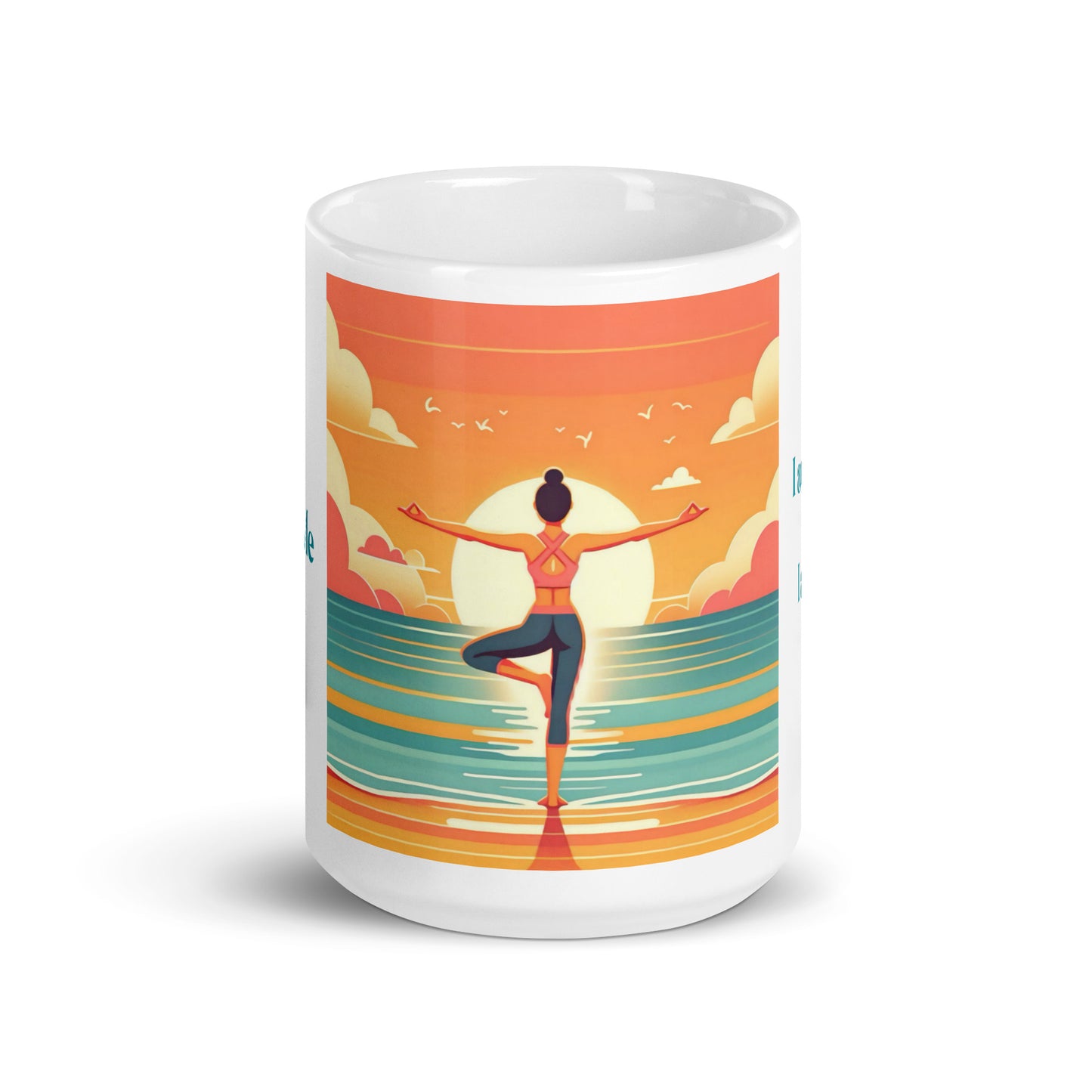 Balance White glossy mug