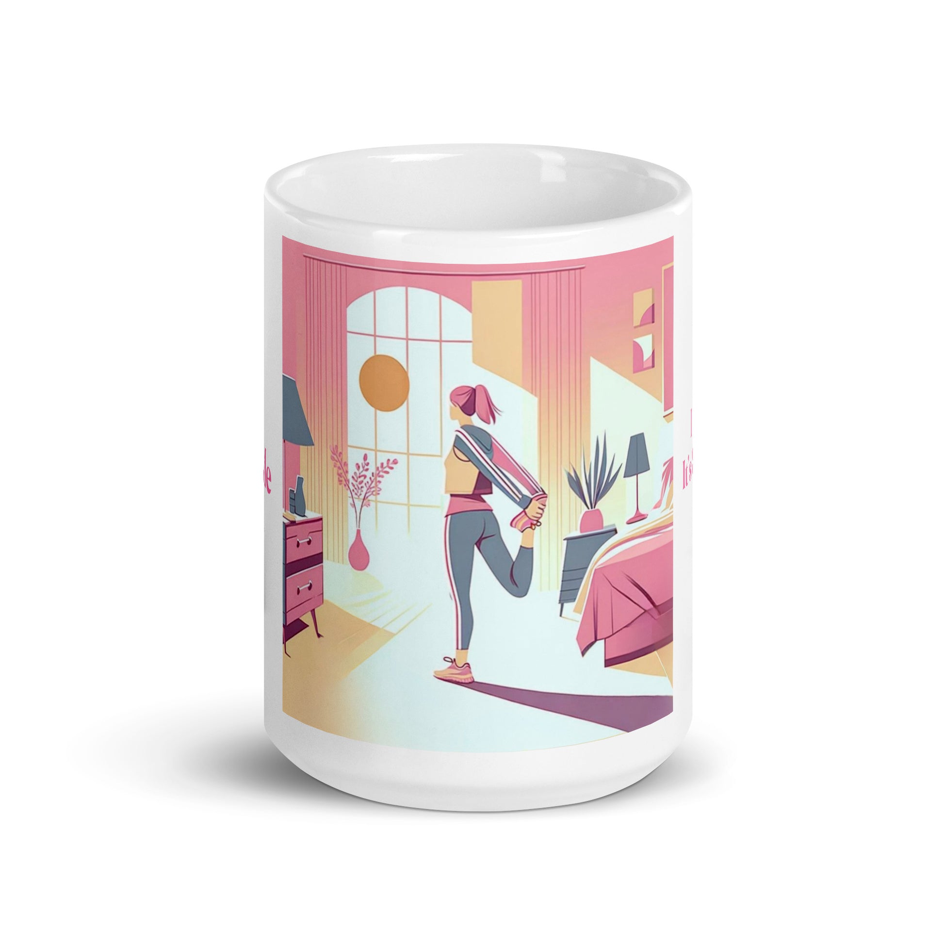 Awake White glossy mug