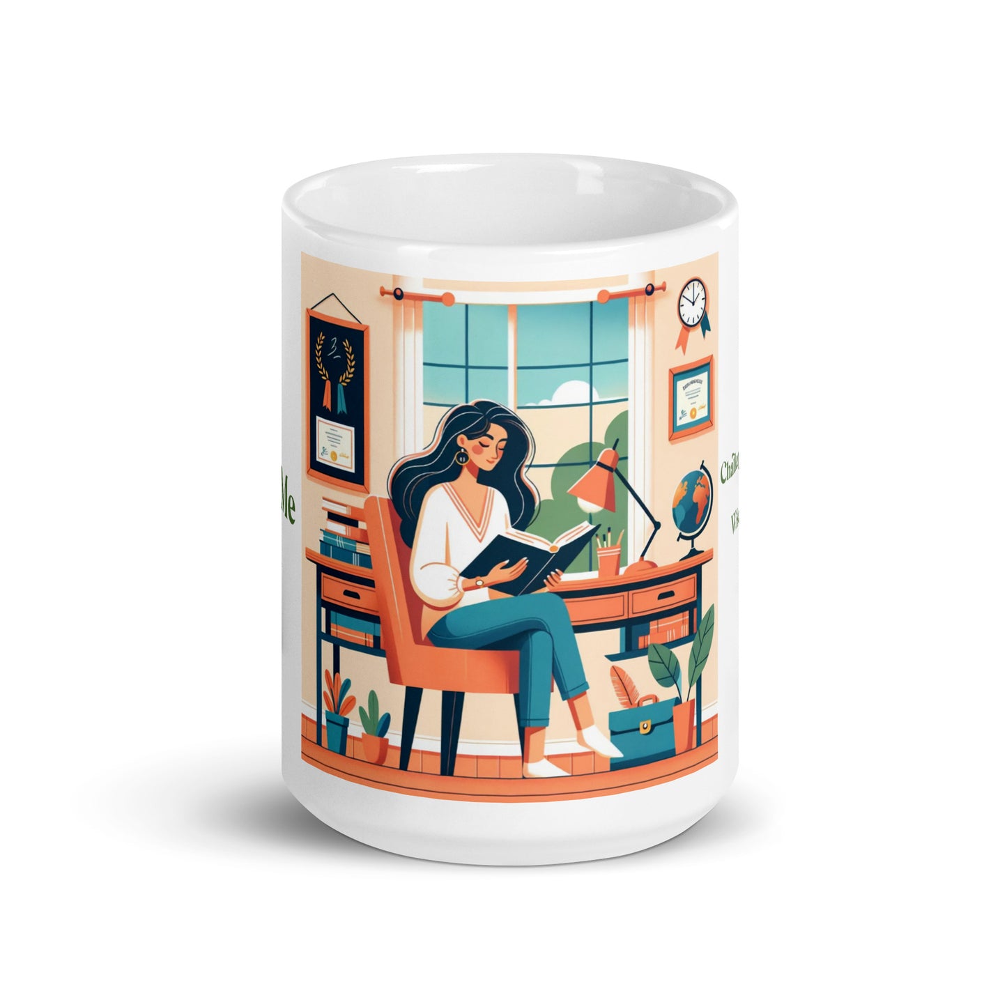 Seek White glossy mug