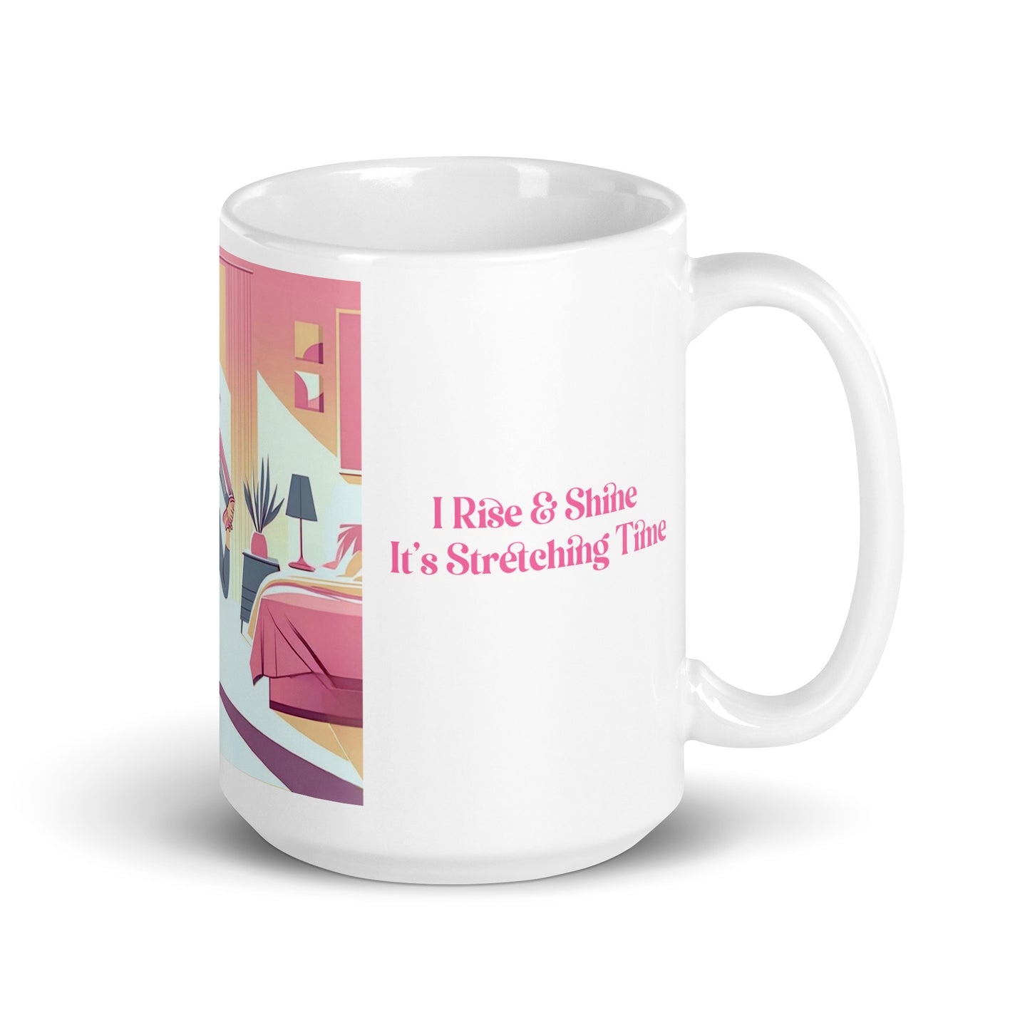 Awake White glossy mug