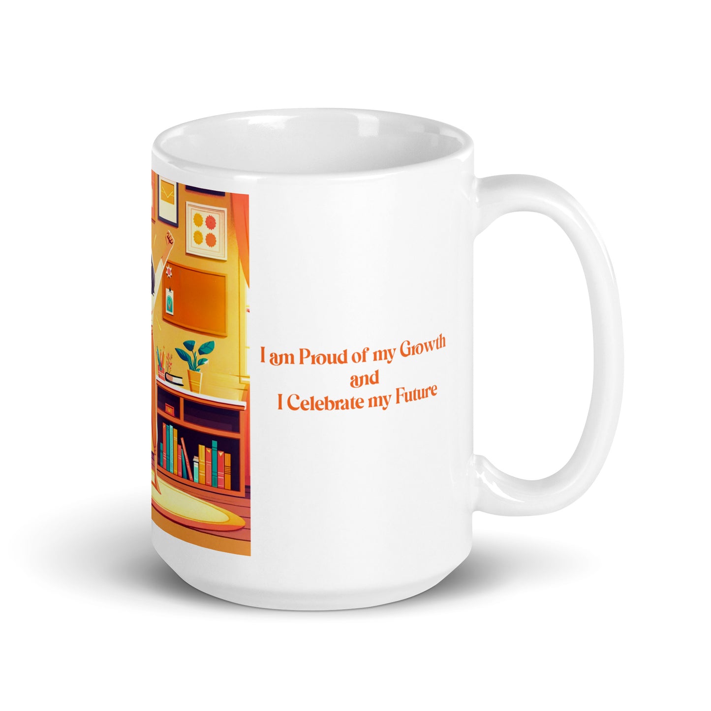 Recognize White glossy mug