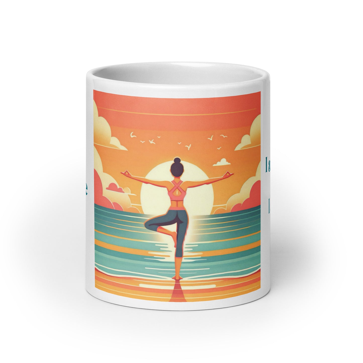 Balance White glossy mug