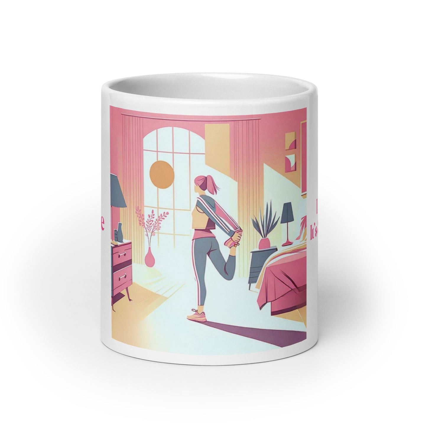 Awake White glossy mug