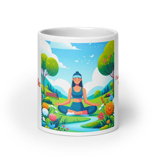 Connect White glossy mug