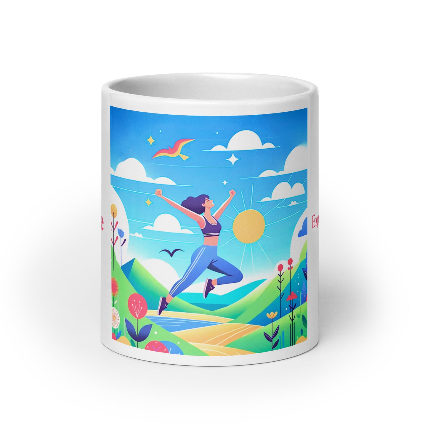 Increase White glossy mug