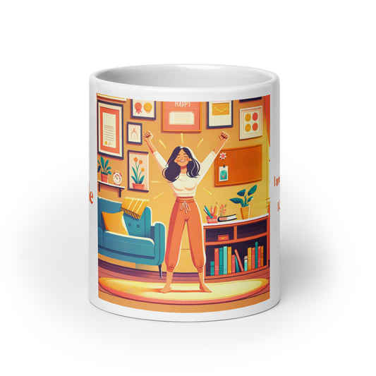 Recognize White glossy mug