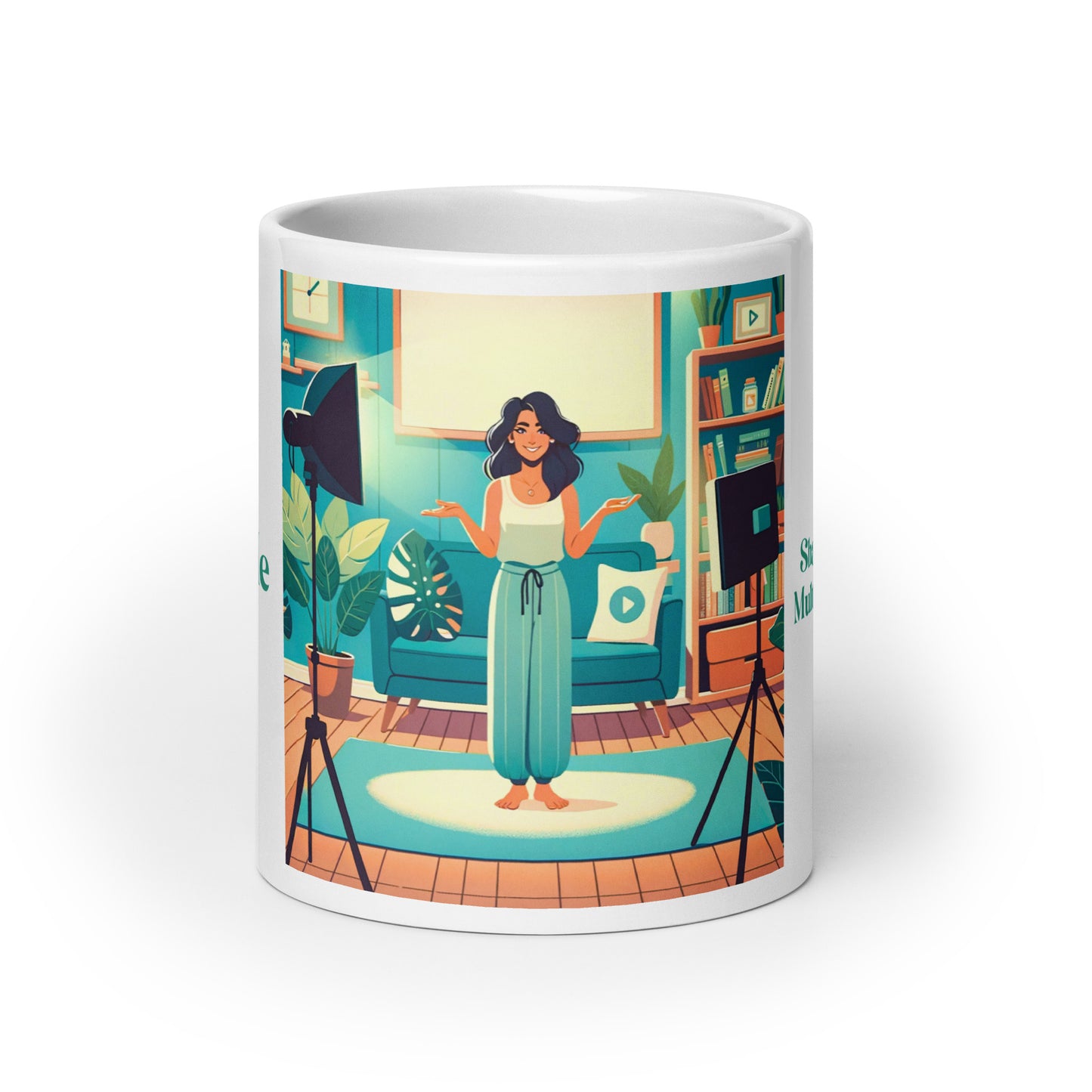 Share White glossy mug