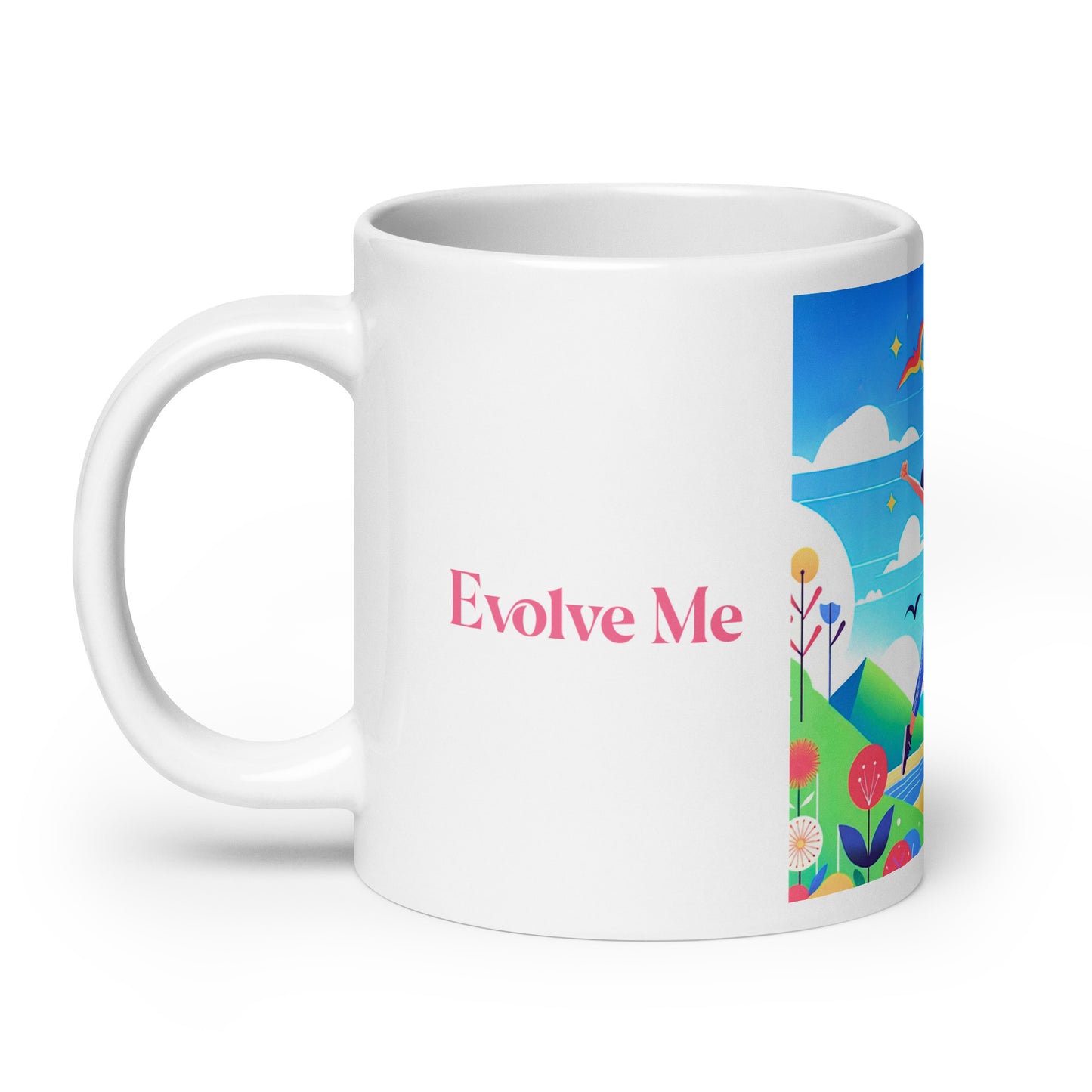 Increase White glossy mug