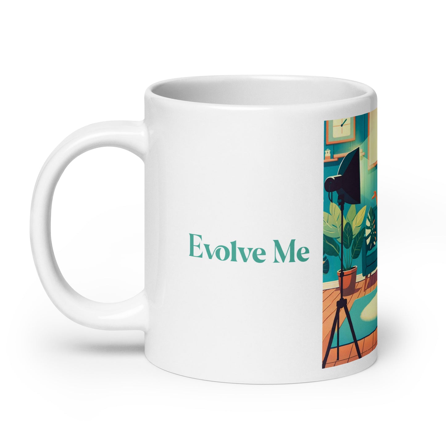 Share White glossy mug