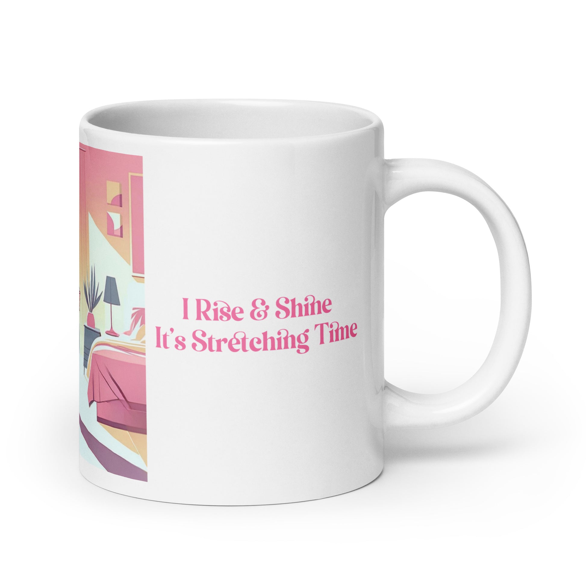 Awake White glossy mug