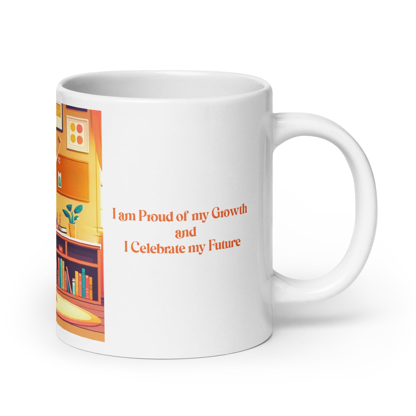 Recognize White glossy mug