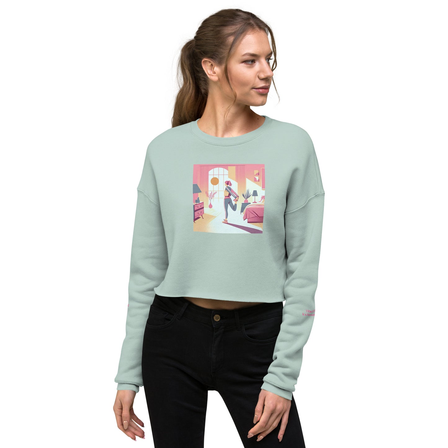 Awake Crop Sweatshirt Green 